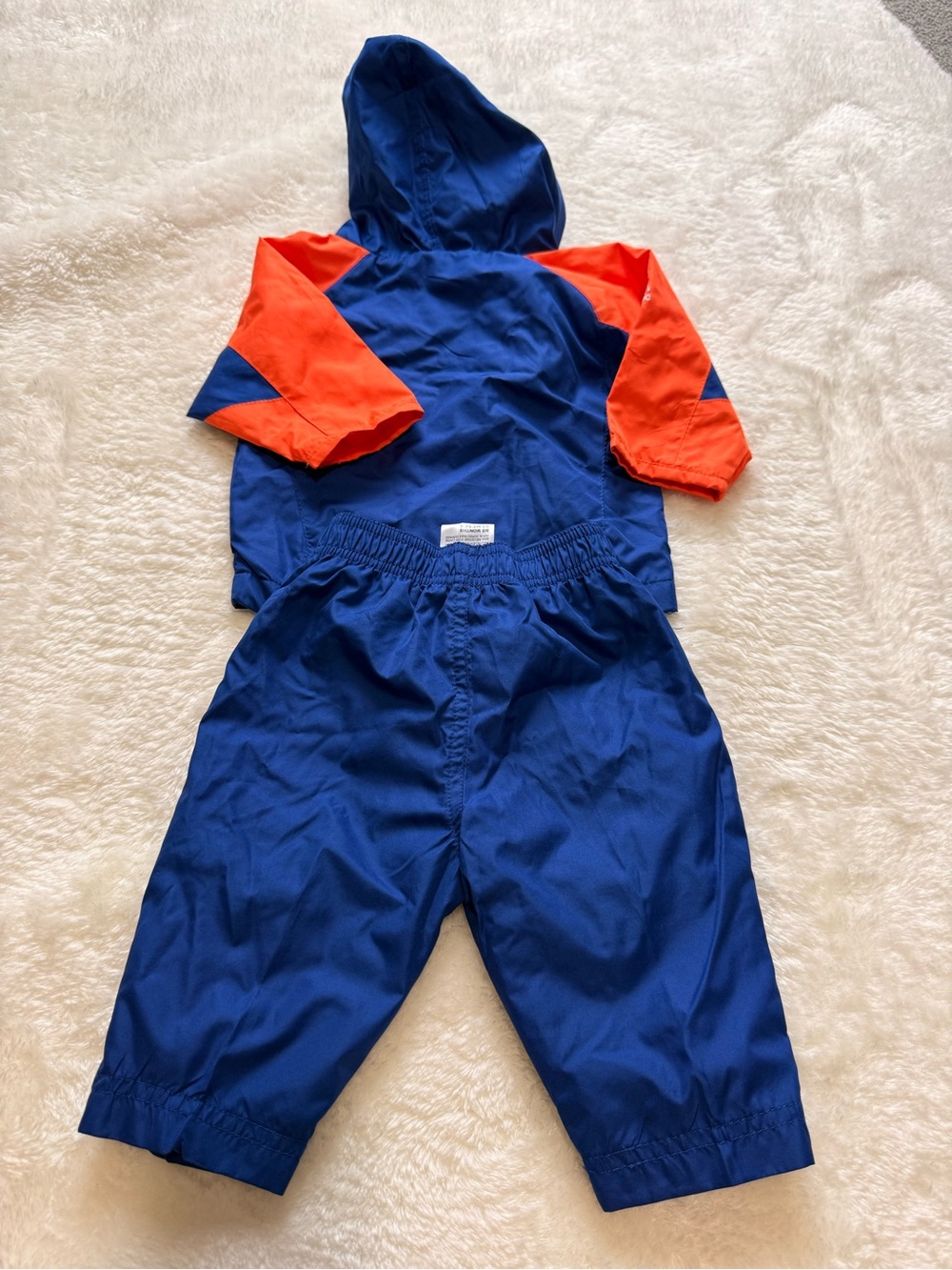 New York Mets Rare Baby Windbreaker Set - Blue & Orange Size 0-3m - Picture 2 of 7